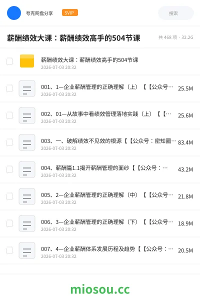 《薪酬绩效大课:薪酬绩效高手的504节课》教程网盘|学习资源网盘