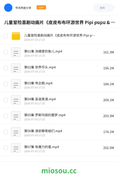 《儿童冒险喜剧动画片《皮皮布布环游世界 Pipi pupu & Rosmary (中文版) 》》动画学习资源封面