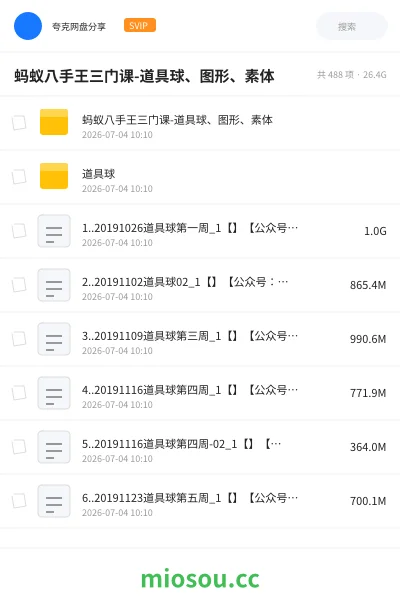 《蚂蚁八手王三门课-道具球、图形、素体》教程网盘|学习资源网盘