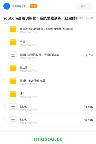 《YouCore高级训练营:系统思维训练(已完结)》教程网盘|学习资源网盘