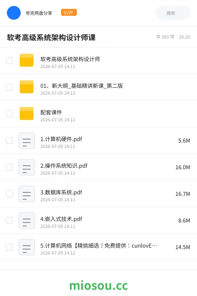 《软考高级系统架构设计师课》职业资格学习资源封面