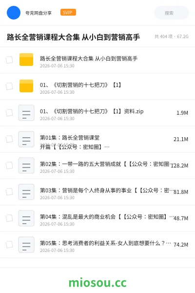 《路长全营销课程大合集 从小白到营销高手》教程网盘|学习资源网盘