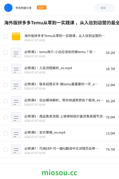 《海外版拼多多Temu从零到一实践课 ,从入驻到运营的最全教程》教程学习资源封面