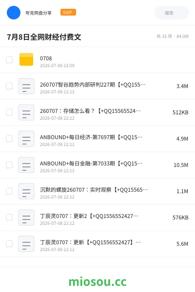 《7月8日全网财经付费文》教程学习资源封面