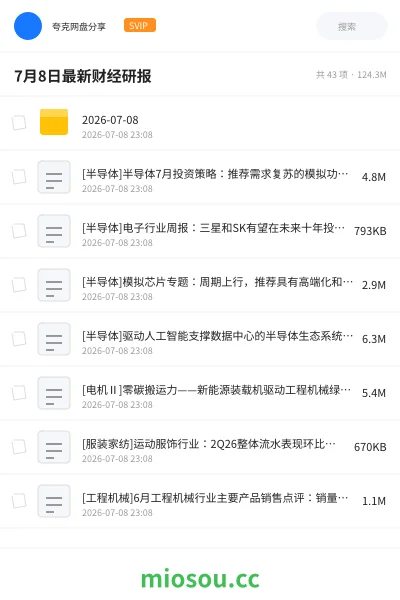 《7月8日最新财经研报》教程网盘|学习资源网盘