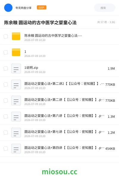 《陈余粮 圆运动的古中医学之婴童心法》医学网盘|学习资源网盘