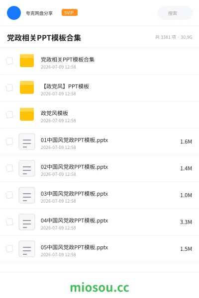 《党政相关PPT模板合集》教程网盘|学习资源网盘