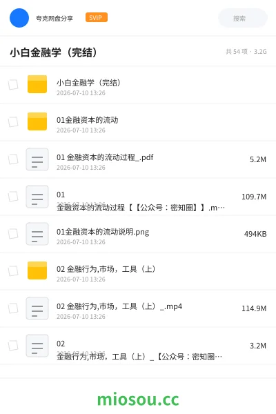 《小白金融学(完结)》教程网盘|学习资源网盘