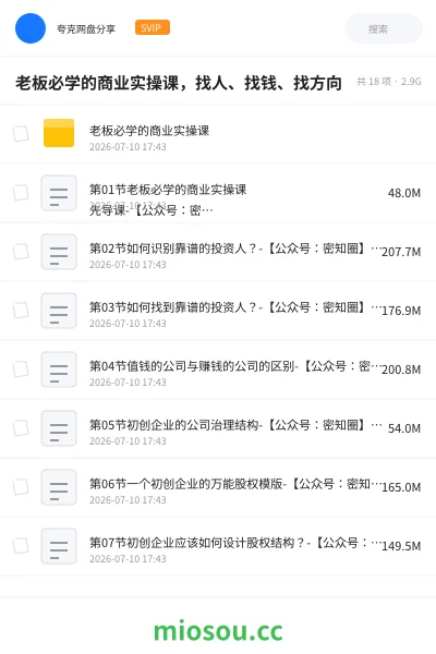 《老板必学的商业实操课,找人、找钱、找方向》教程学习资源封面