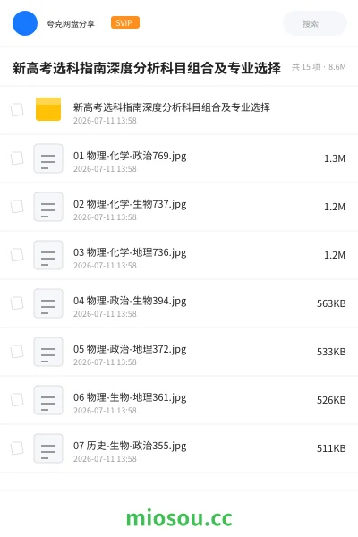 《新高考选科指南深度分析科目组合及专业选择》教程网盘|学习资源网盘
