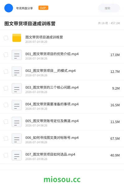 《图文带货项目速成训练营》网赚网盘｜学习资源网盘