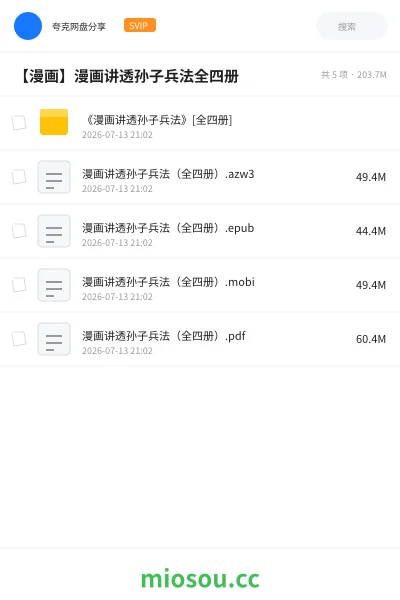 《《漫画讲透孙子兵法》[全四册]》漫画网盘｜学习资源网盘
