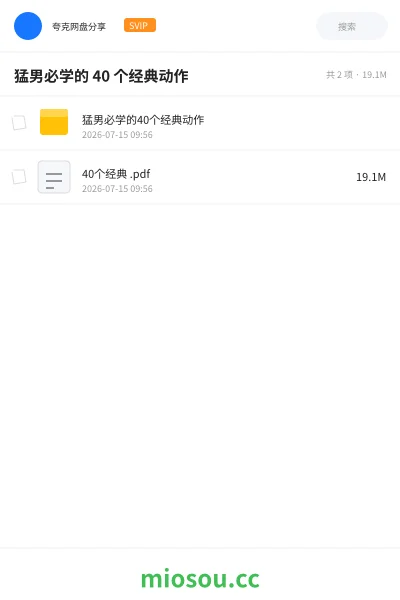 《猛男必学的 40 个经典动作》教程学习资源封面