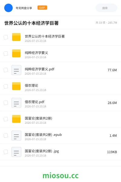 《世界公认的十本经济学巨著》书籍网盘|学习资源网盘