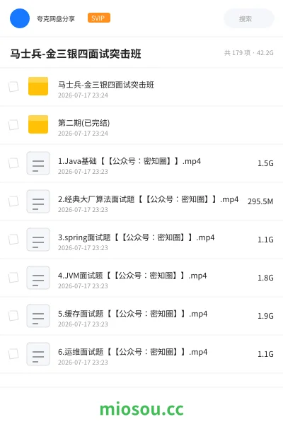 《马士兵-金三银四面试突击班》编程学习资源封面
