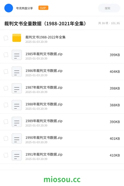 《裁判文书数据全集(1985-2021年)》其他网盘|学习资源网盘
