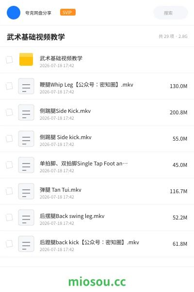 《武术基础视频教学》教程网盘|学习资源网盘