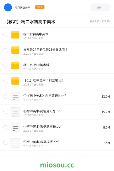 《杨二水初高中美术》教师资格学习资源封面