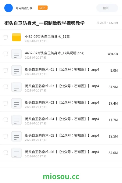 《街头自卫防身术_一招制敌教学视频教学》教程网盘|学习资源网盘