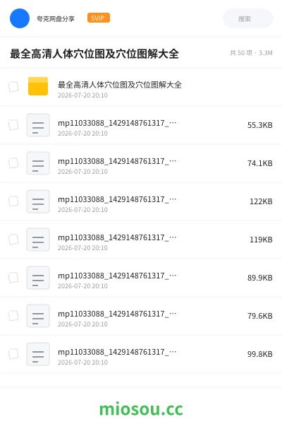 《最全高清人体穴位图及穴位图解大全》医学网盘｜学习资源网盘