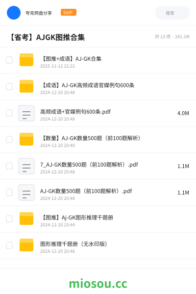 【省考】AJGK图推合集