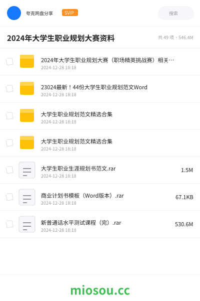 2024年大学生职业规划大赛资料