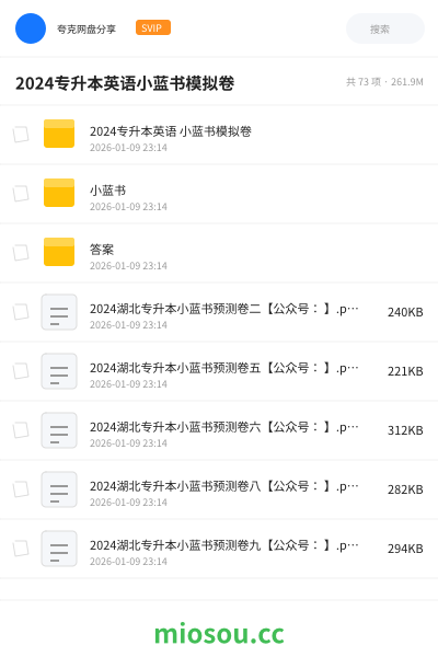 2024专升本英语小蓝书模拟卷