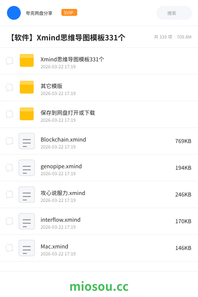 【软件】Xmind思维导图模板331个