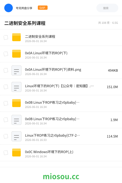 二进制安全系列课程