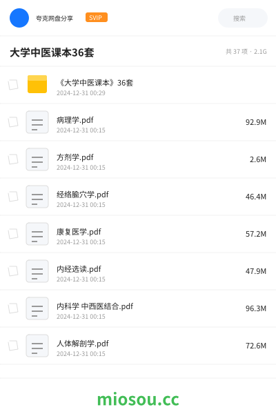 大学中医课本36套